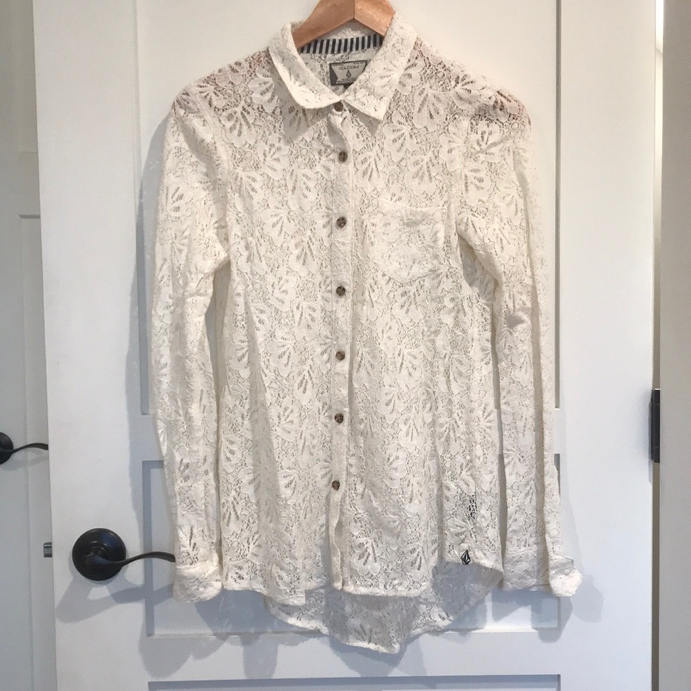💥FINAL SALE💥 Lace Button-up Shirt